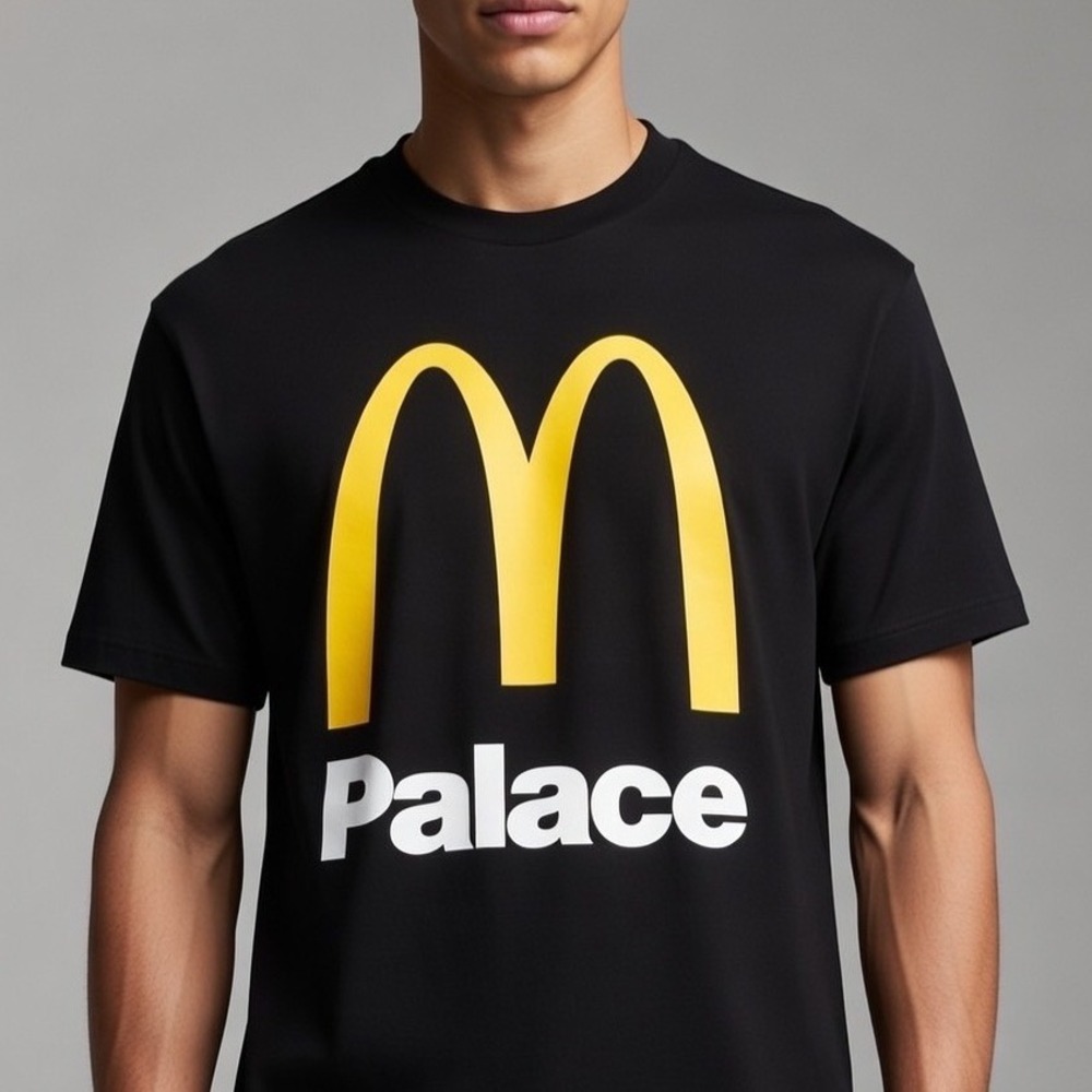 Palace x McDonald's Sign T-shirt Black Mens Large Skateboard Streetwear Outdoors